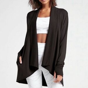 Athleta Black Pranayama Wrap Cardigan Size Small